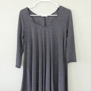 Striped tee shirt dress